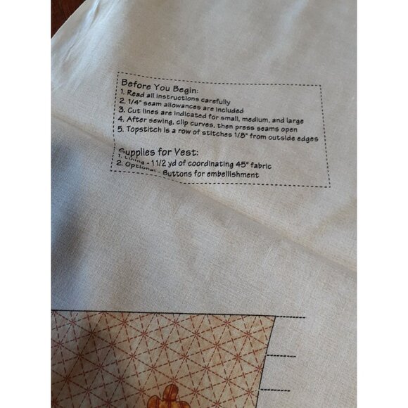 Pumpkin Junction Vest Fabric Panel, Cut & Sew by Leslie Beck Fall Harvest VIP - Picture 7 of 7